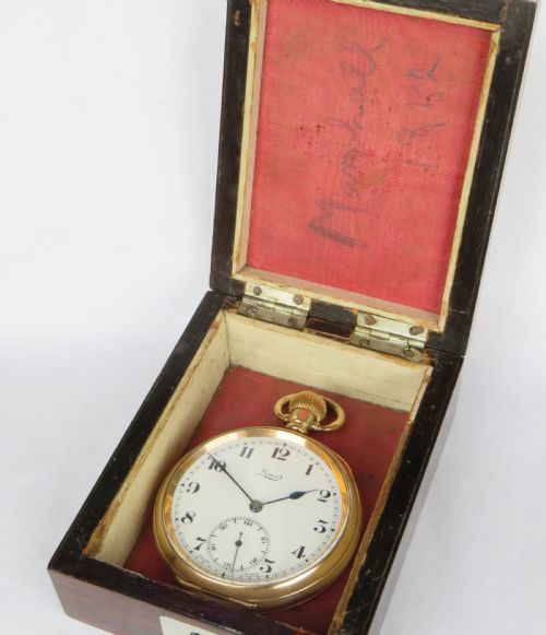 fig 1. 1920s Limit pocket watch and antique rosewood box
