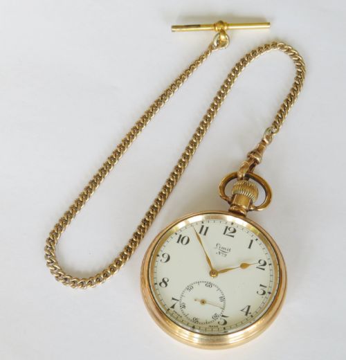fig 1. 1930s Limit No 2 pocket watch and chain