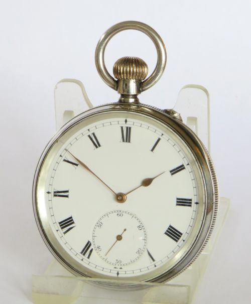 Antique Silver Pocket Watch, J W Benson