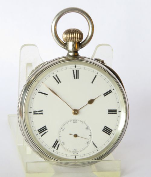 fig 1. Antique silver pocket watch, J W Benson
