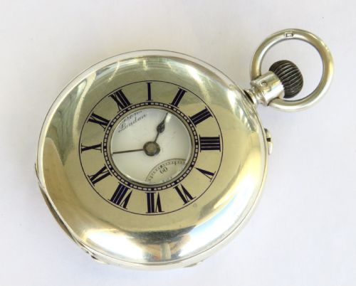 J W Benson ‘The Bank’ Silver Half Hunter Pocket Watch