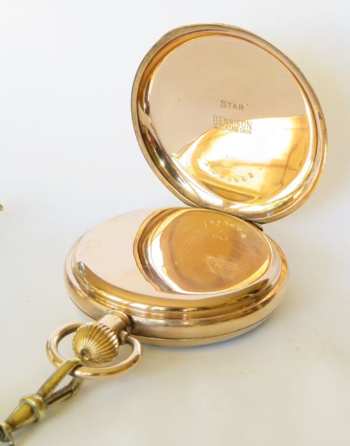 fig 1. 1930s Visible pocket watch and albert