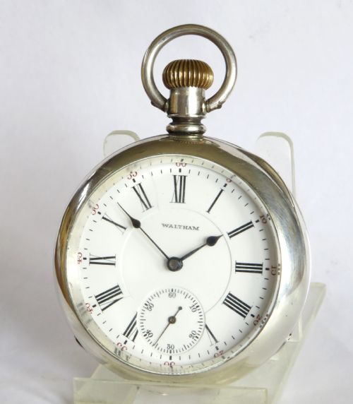 ANTIQUE WALTHAM CRESCENT ST RAILROAD POCKET WATCH