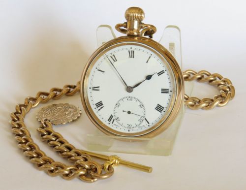 1930s Herald Pocket Watch and Chain