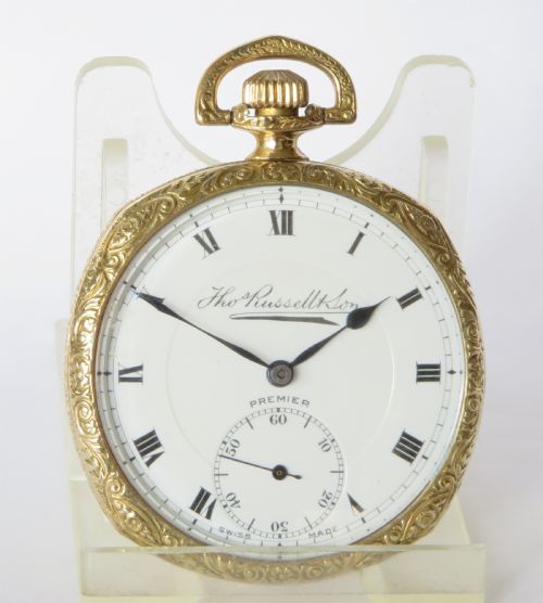 fig 1. 1930s Thomas Russell & Son Premier pocket watch