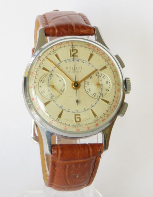 fig 1. Gents Strela Poljot chronograph wrist watch
