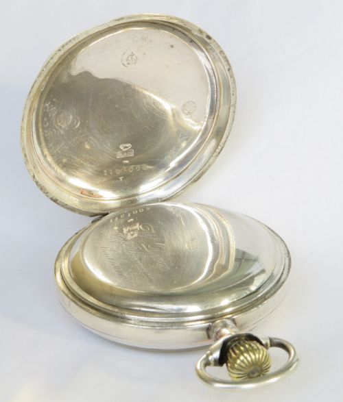 fig 1. Antique silver Omega pocket watch