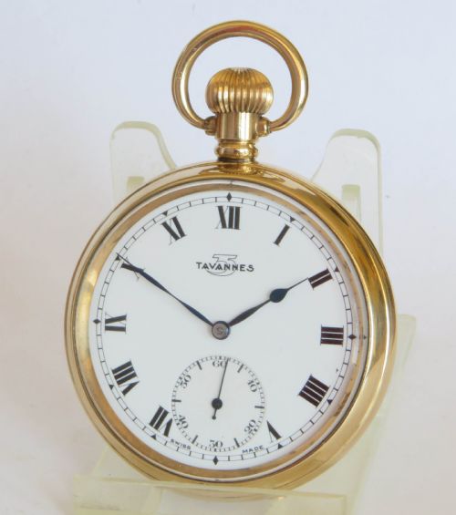 1930s Tavannes 3 Rambler Pocket Watch, Super Condition