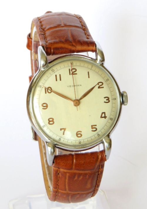 fig 1. Gents 1950s Yeoman wrist watch, super condition