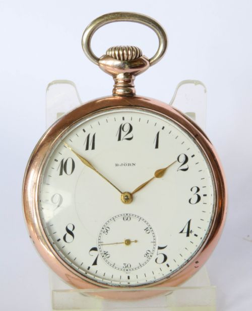 fig 1. Antique Zenith Björn silver galonne pocket watch