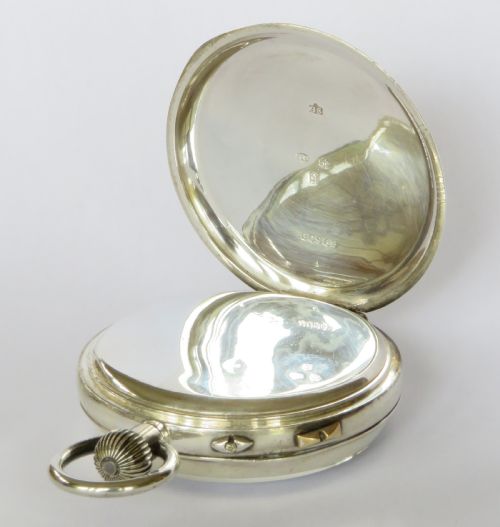 fig 2. Antique silver chrono pocket watch, Bloomsbury School