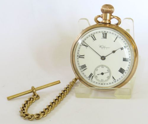 Antique 1927 Waltham Pocket Watch and Chain