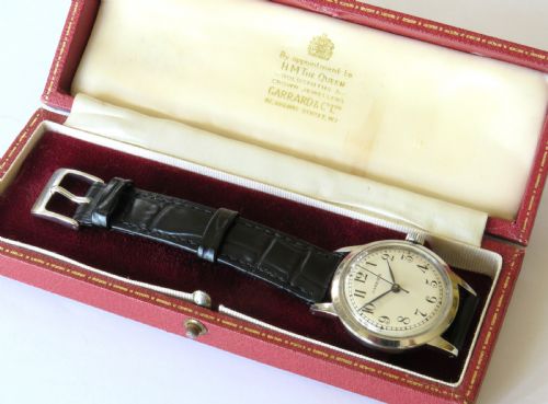 fig 1. Gents boxed Garrard wrist watch, c1960