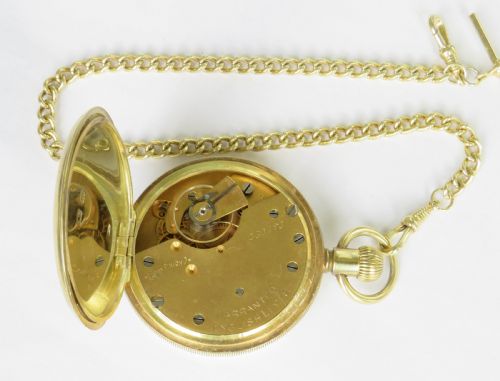 fig 3. Silver gilt William Ehrhardt pocket watch & chain