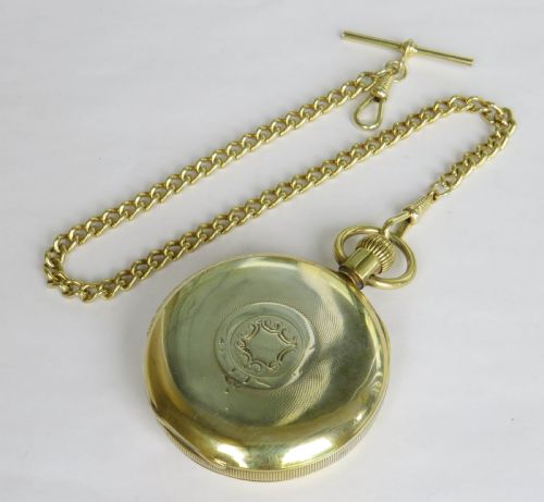 fig 4. Silver gilt William Ehrhardt pocket watch & chain