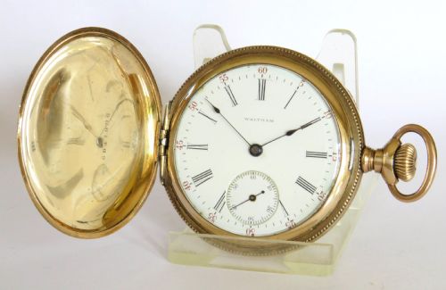 fig 1. Antique Waltham Riverside full hunter pocket watch