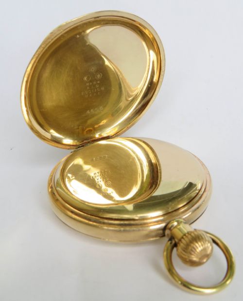 fig 3. Antique J W Benson half hunter pocket watch