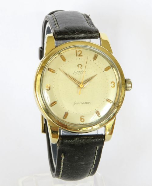 fig 1. Gents jumbo Omega Seamaster automatic wrist watch