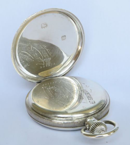fig 1. Antique silver Langendorf pocket watch, 1928