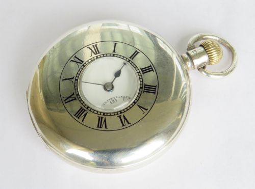 fig 1. Antique silver Revue half hunter pocket watch