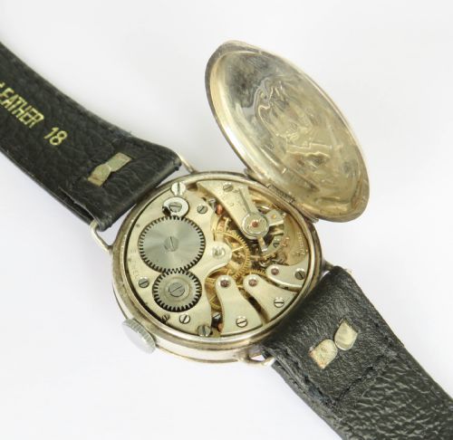 fig 2. Antique silver trench watch, 1917