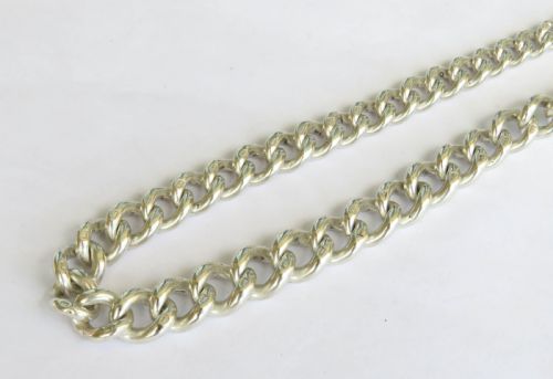 fig 1. Antique silver watch chain & Royal Navy fob