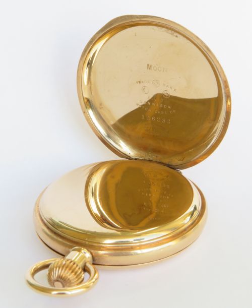 fig 1. Antique Waltham Traveler full hunter pocket watch
