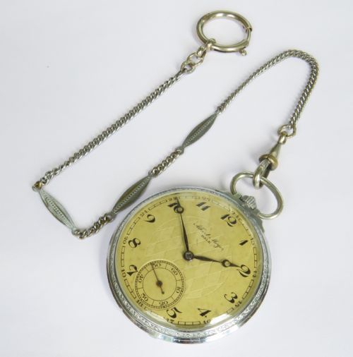 fig 1. 1930s Revue pocket watch and chain