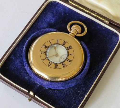 Antique Moeris Half Hunter Pocket Watch