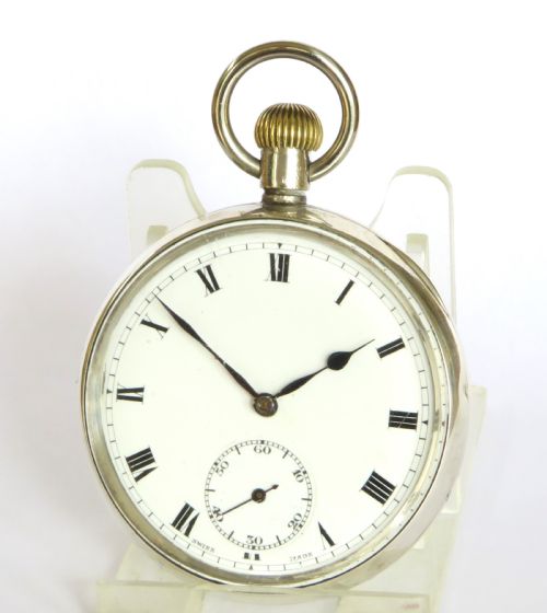 Antique Silver Eterna Pocket Watch, 1927