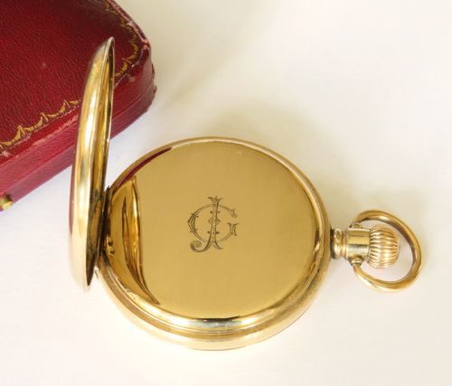 fig 2. Antique J W Benson pocket watch and box