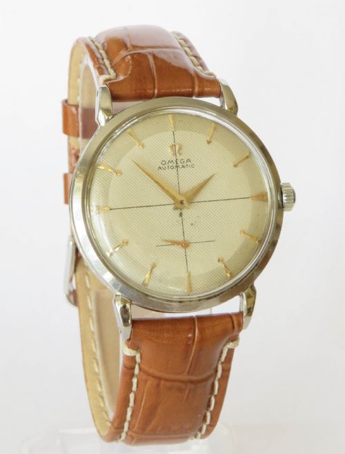fig 1. Gents Omega rare dial bumper automatic watch, 1947