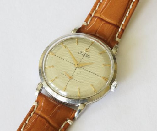 fig 2. Gents Omega rare dial bumper automatic watch, 1947