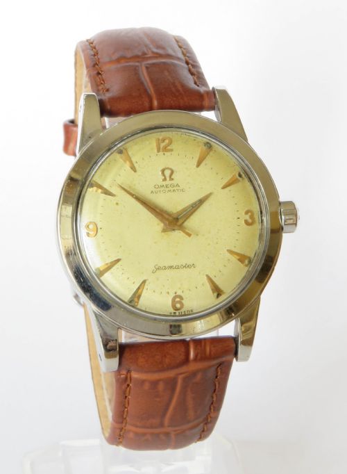 fig 1. Gents Omega Seamaster bumper automatic wrist watch, 1950