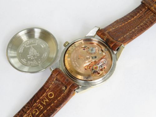 fig 3. Gents Omega Seamaster bumper automatic wrist watch, 1958