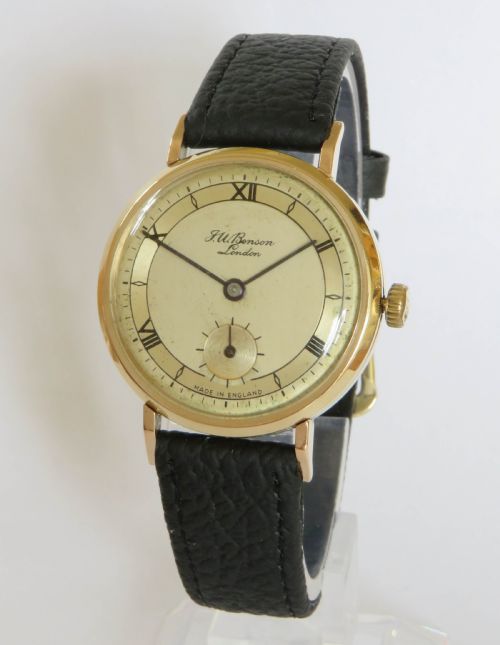 Gents 9ct Gold Smiths Wrist Watch for J W Benson, 1951