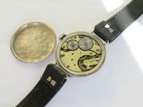 fig 2. Antique silver trench watch, 1918