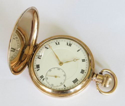 fig 1. Antique Buren full hunter pocket watch