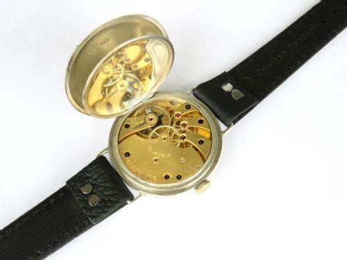 fig 2. Antique silver Longines wrist watch, 1933