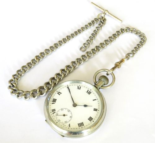 1930S SWISS PHILIA POCKET WATCH AND CHAIN - ADDITIONAL PHOTO 1