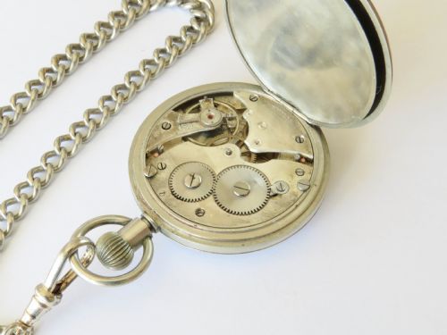 1930S SWISS PHILIA POCKET WATCH AND CHAIN - ADDITIONAL PHOTO 3