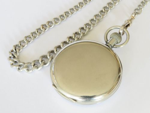 1930S SWISS PHILIA POCKET WATCH AND CHAIN - ADDITIONAL PHOTO 4