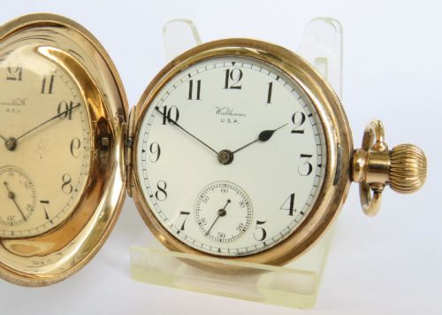 Antique Waltham Traveler Full Hunter Pocket Watch