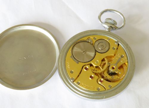 1950S ZENITH POCKET WATCH - ADDITIONAL PHOTO 2