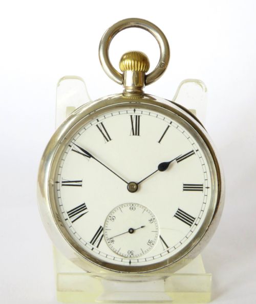 fig 1. Antique silver Omega pocket watch