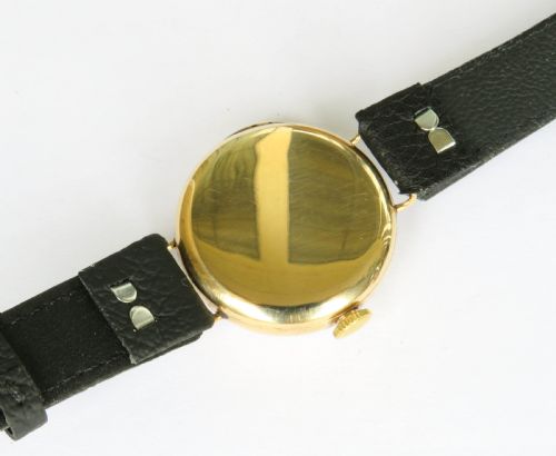 ANTIQUE 9CT GOLD TRENCH WATCH ROTHERHAMS 1922 - ADDITIONAL PHOTO 3
