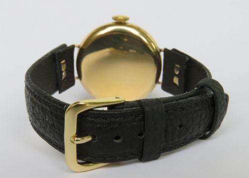 ANTIQUE 9CT GOLD TRENCH WATCH ROTHERHAMS 1922 - ADDITIONAL PHOTO 4