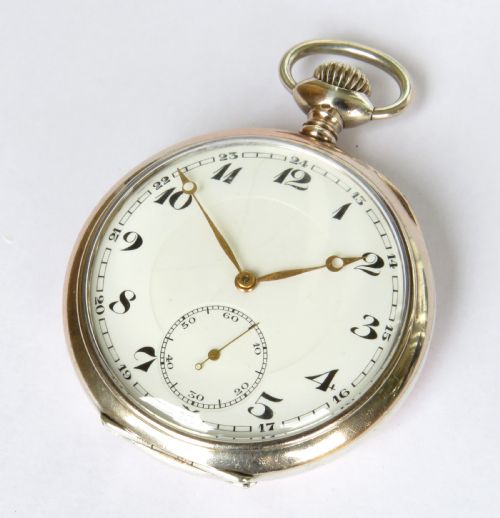 ANTIQUE SILVER ZENITH POCKET WATCH 1913 - ADDITIONAL PHOTO 1