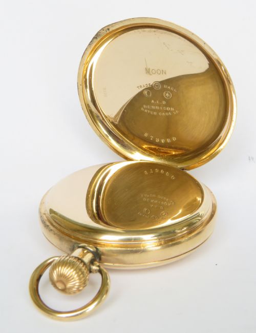 1930S HEXAMETER HALF HUNTER POCKET WATCH - ADDITIONAL PHOTO 3
