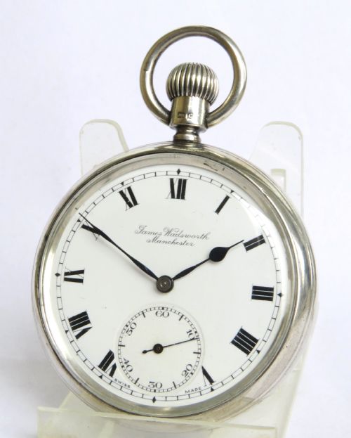 ANTIQUE SILVER JAS WADSWORTH POCKET WATCH CHAIN - ADDITIONAL PHOTO 2